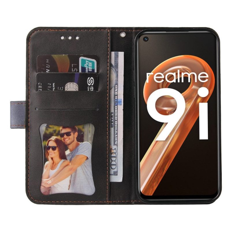 Folio Cover Realme 9i Cinturino Bicolore