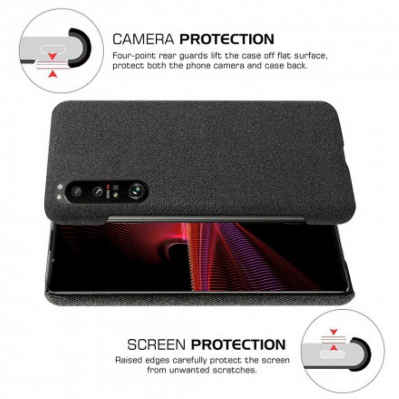 Cover Sony Xperia 1 III Trama Tessuto Ksq