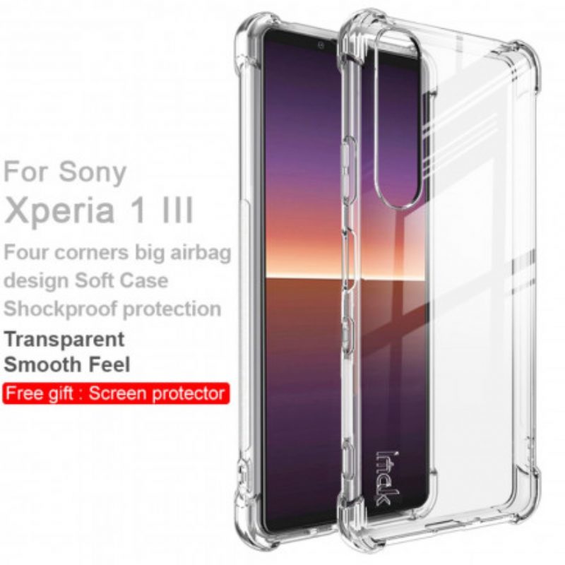 Cover Sony Xperia 1 III Trasparente Con Imak Screen Film