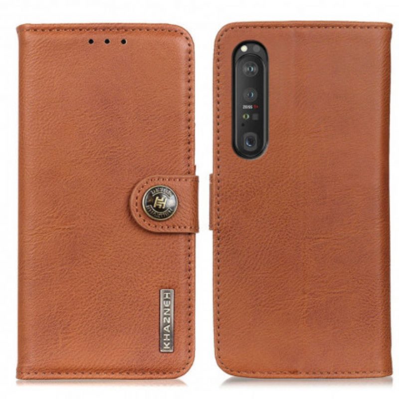 Custodia in pelle Sony Xperia 1 III Similpelle Khazneh