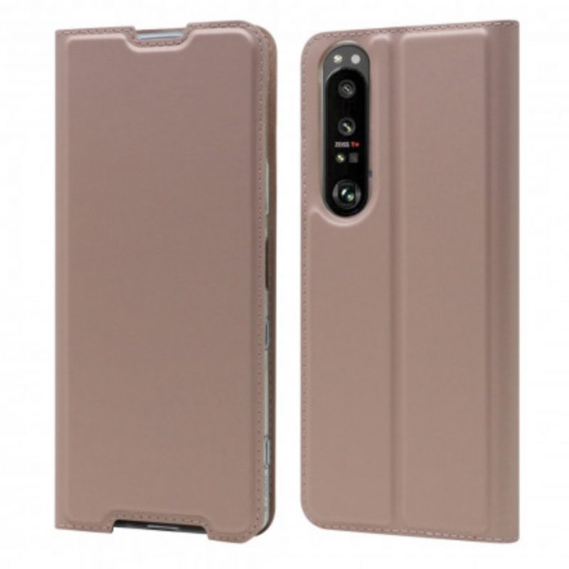 Folio Cover Sony Xperia 1 III Custodia in pelle Chiusura Magnetica