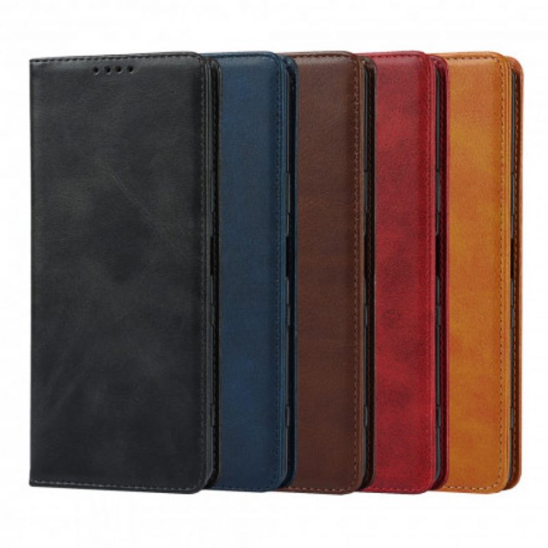 Folio Cover Sony Xperia 1 III Custodia in pelle Classico In Vera Pelle