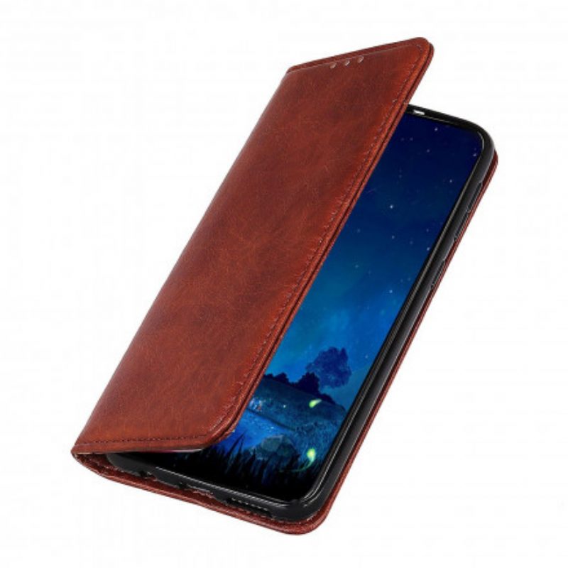 Folio Cover Sony Xperia 1 III Custodia in pelle Crosta Di Pelle Testurizzata