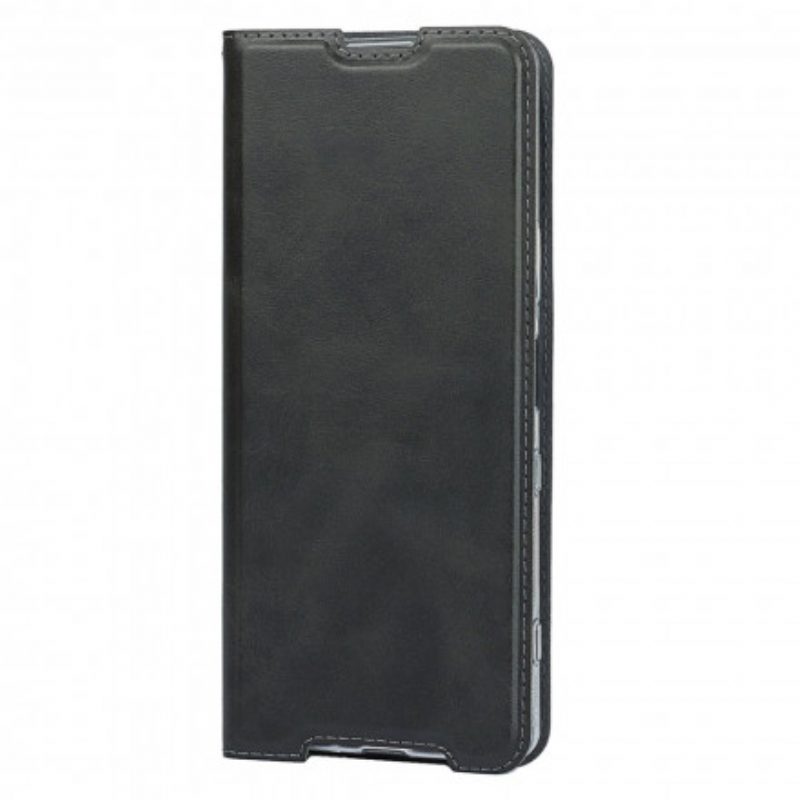 Folio Cover Sony Xperia 1 III Custodia in pelle Strappy Di Classe In Ecopelle