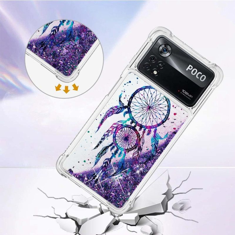 Cover Poco X4 Pro 5G Acchiappasogni Con Paillettes