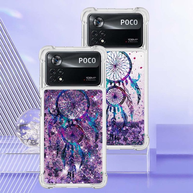 Cover Poco X4 Pro 5G Acchiappasogni Con Paillettes