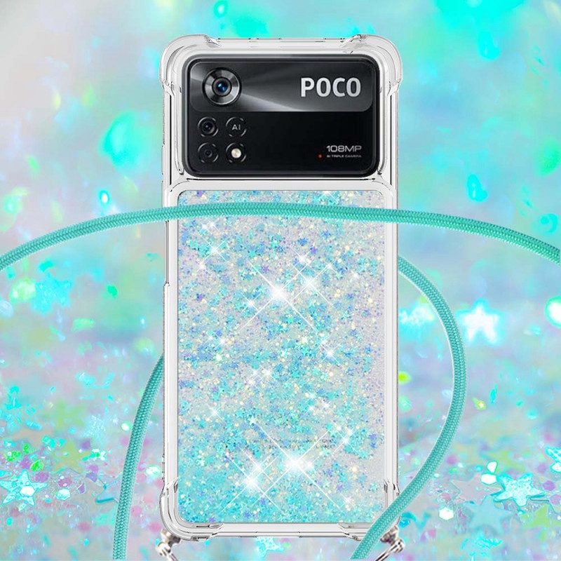 Cover Poco X4 Pro 5G Albero Di Paillettes Con Coulisse