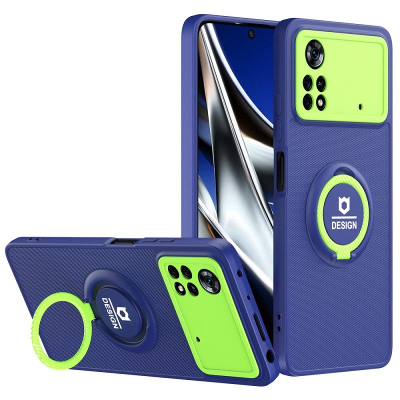 Cover Poco X4 Pro 5G Anello-supporto Bicolore