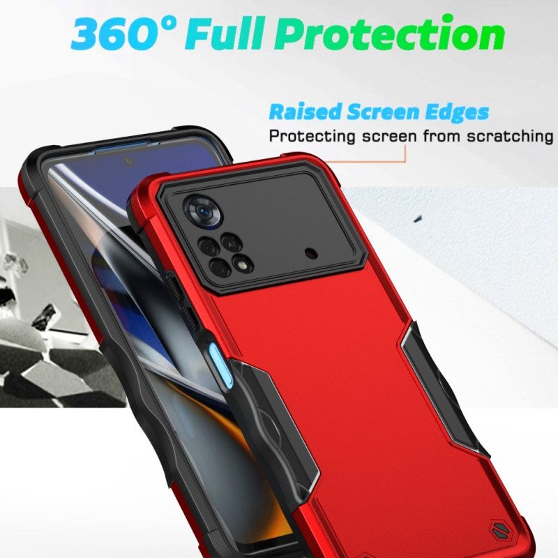 Cover Poco X4 Pro 5G Effetto Metallo Ibrido