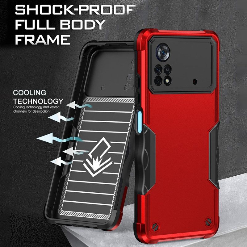 Cover Poco X4 Pro 5G Effetto Metallo Ibrido