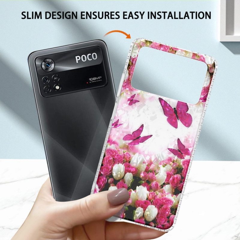 Cover Poco X4 Pro 5G Farfalle Alla Moda