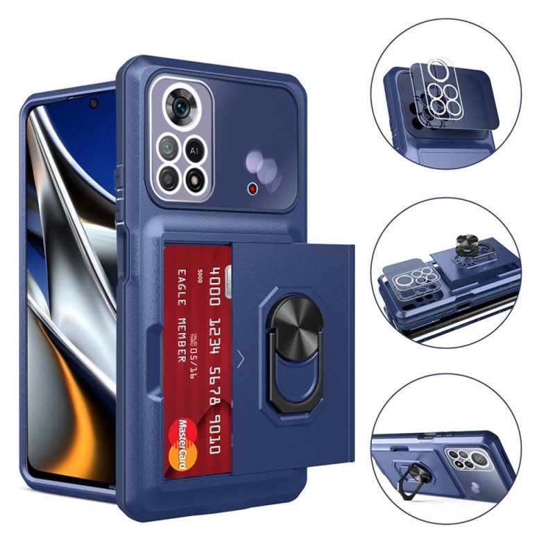 Cover Poco X4 Pro 5G Portacarte E Porta Anelli