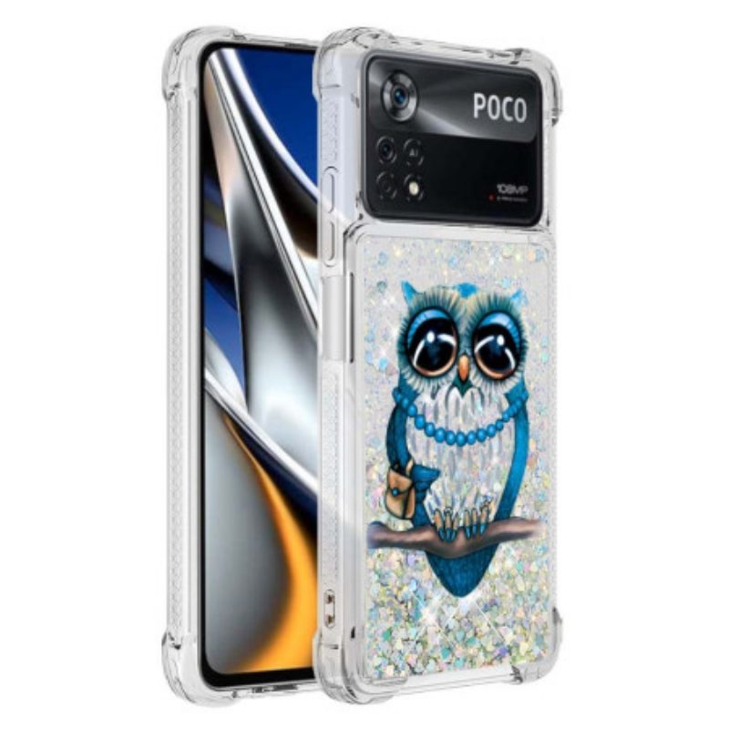 Cover Poco X4 Pro 5G La Signora Gufo Glitter