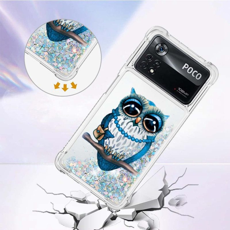 Cover Poco X4 Pro 5G La Signora Gufo Glitter