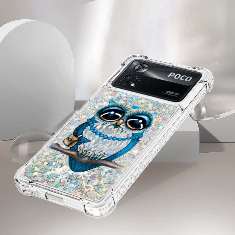 Cover Poco X4 Pro 5G La Signora Gufo Glitter