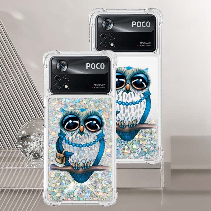 Cover Poco X4 Pro 5G La Signora Gufo Glitter