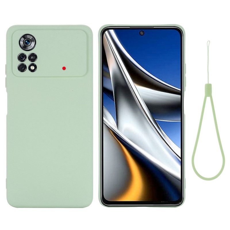 Cover Poco X4 Pro 5G Silicone Liquido Strappy