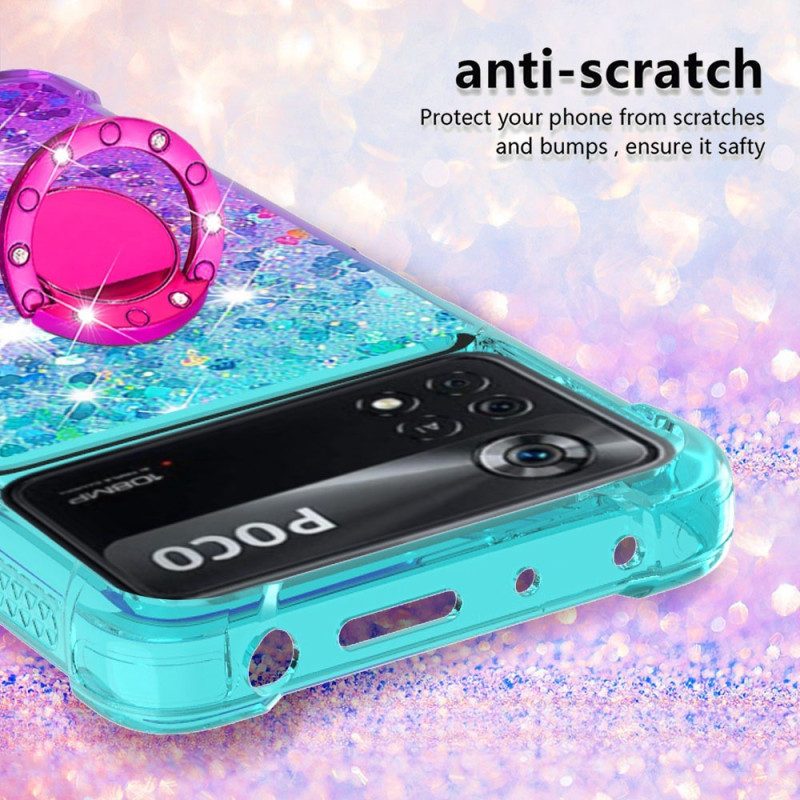 Cover Poco X4 Pro 5G Staffa Ad Anello Glitterata