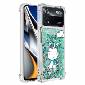 Cover Poco X4 Pro 5G Unicorno Glitterato