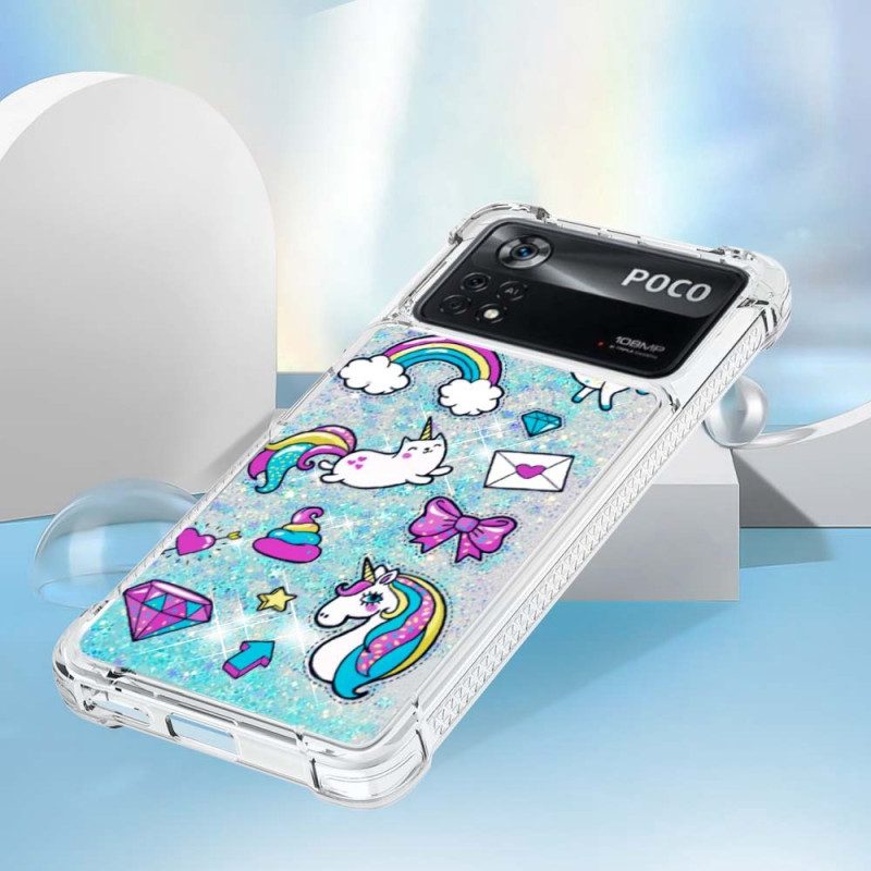 Cover Poco X4 Pro 5G Unicorno Glitterato