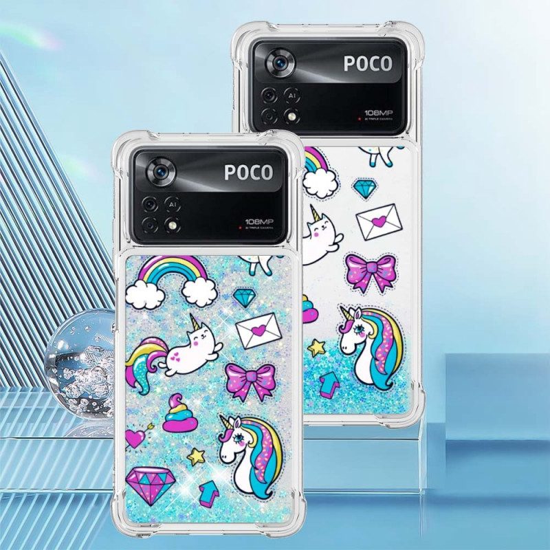 Cover Poco X4 Pro 5G Unicorno Glitterato