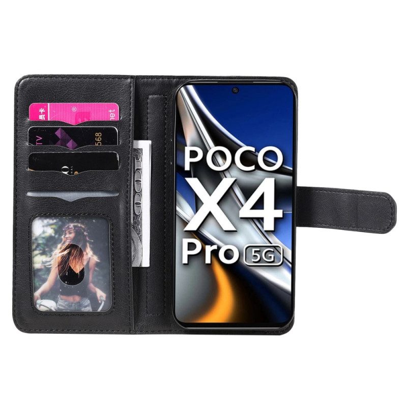 Custodia in pelle Poco X4 Pro 5G 10 Titolari Di Carte