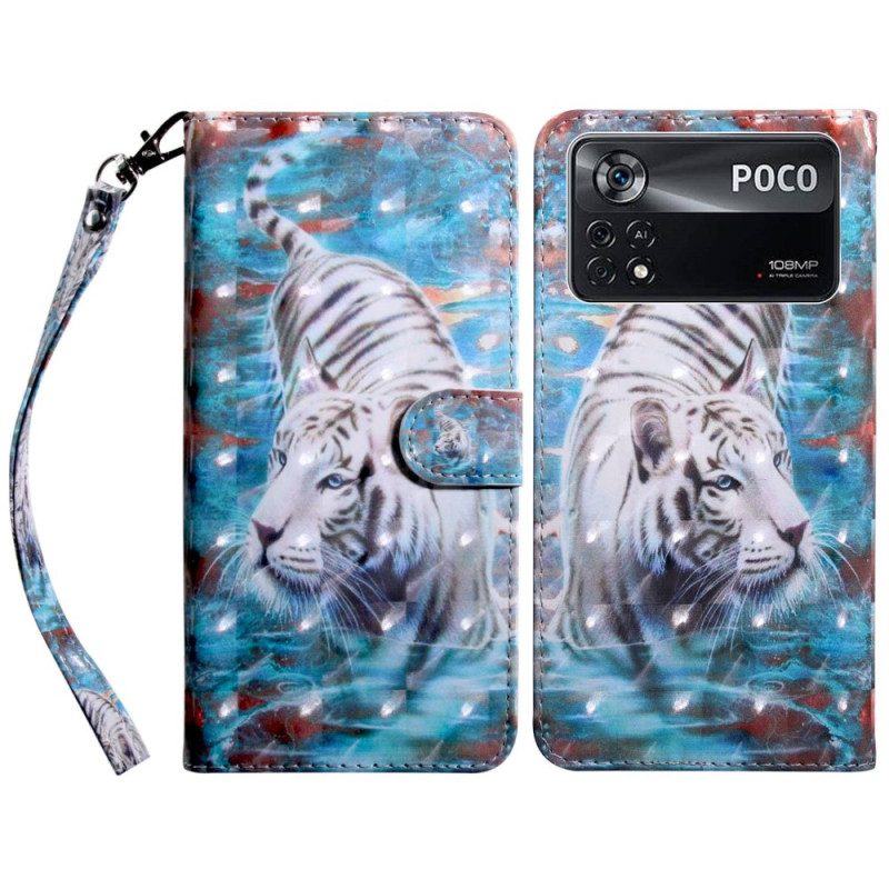 Custodia in pelle Poco X4 Pro 5G Favoloso Perizoma Tiger