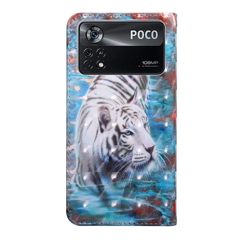 Custodia in pelle Poco X4 Pro 5G Favoloso Perizoma Tiger