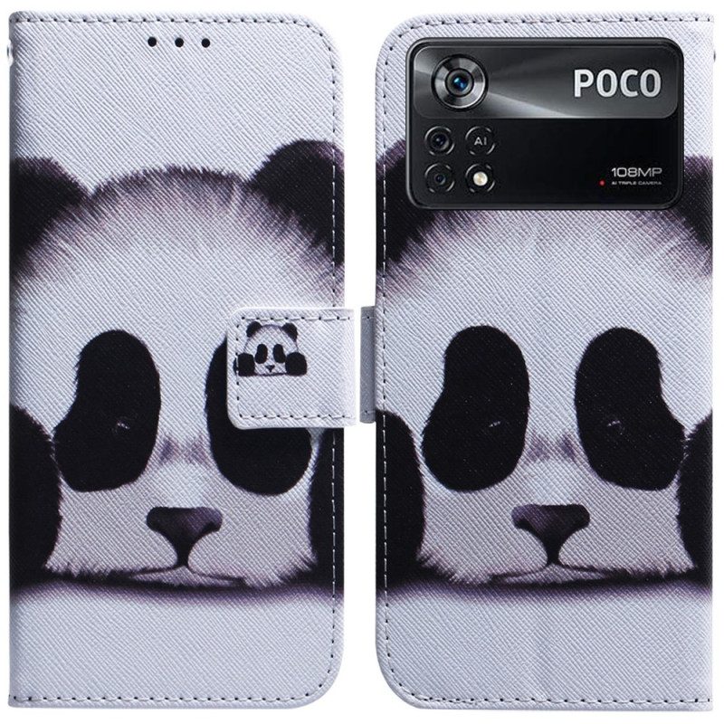 Custodia in pelle Poco X4 Pro 5G Panda