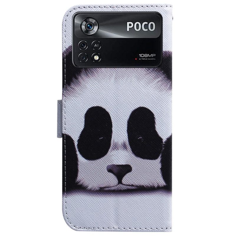 Custodia in pelle Poco X4 Pro 5G Panda