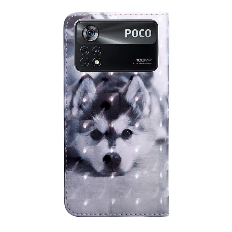 Custodia in pelle Poco X4 Pro 5G Perizoma Cucciolo