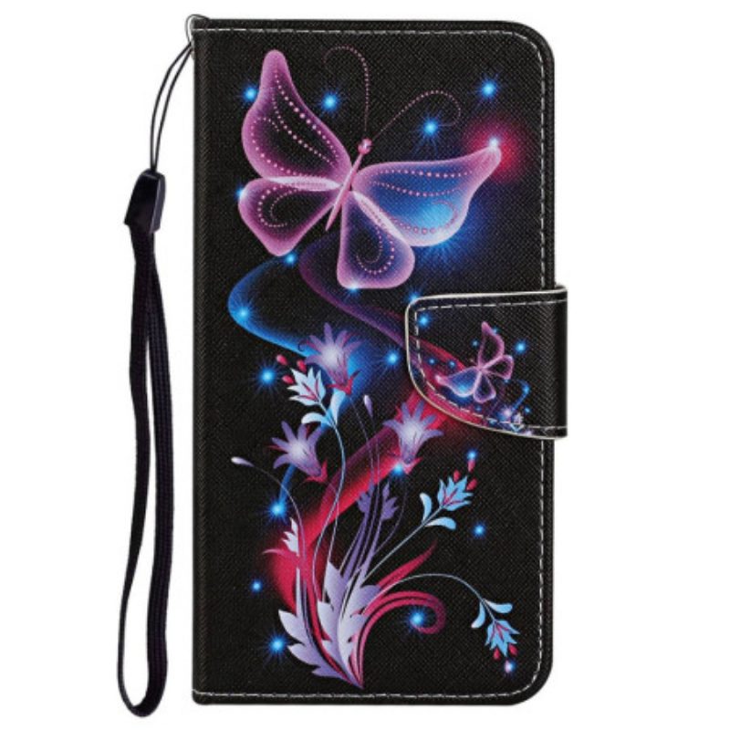 Custodia in pelle Poco X4 Pro 5G Strappy Butterfly Dance