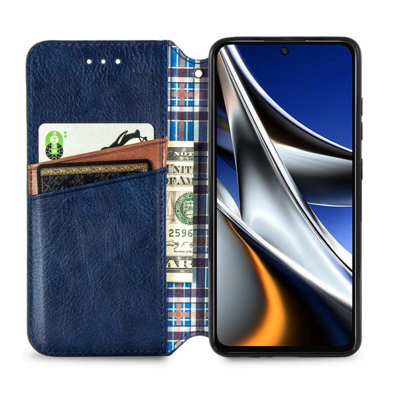 Folio Cover Poco X4 Pro 5G Custodia in pelle Cubi 3d