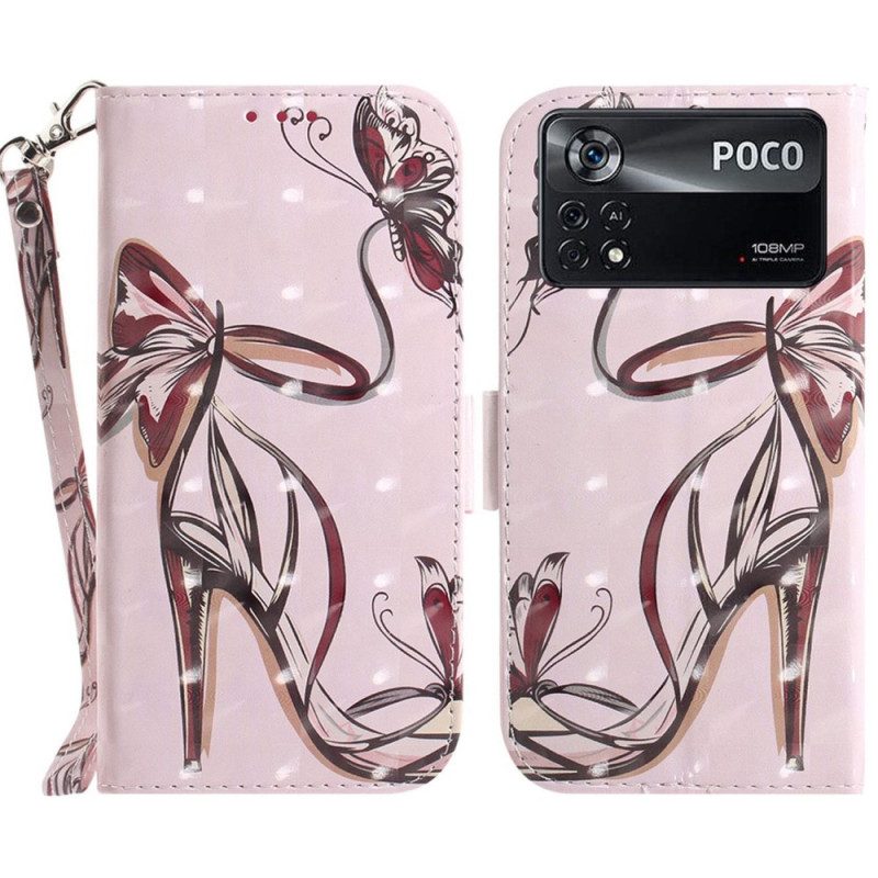 Folio Cover Poco X4 Pro 5G Pompa Con Cinturino