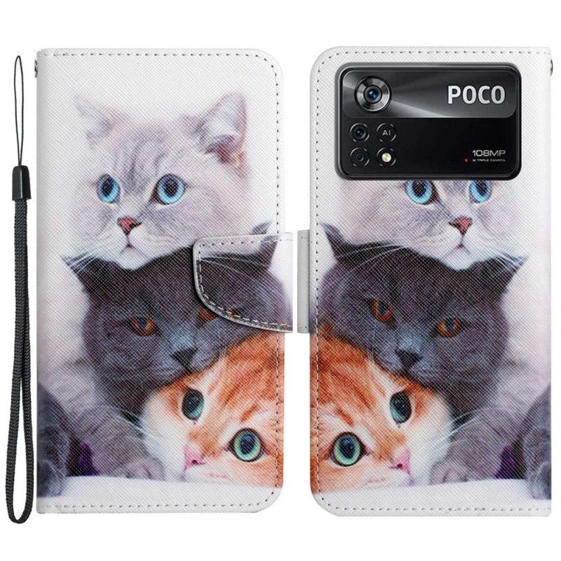 Folio Cover Poco X4 Pro 5G Solo Gatti Perizoma