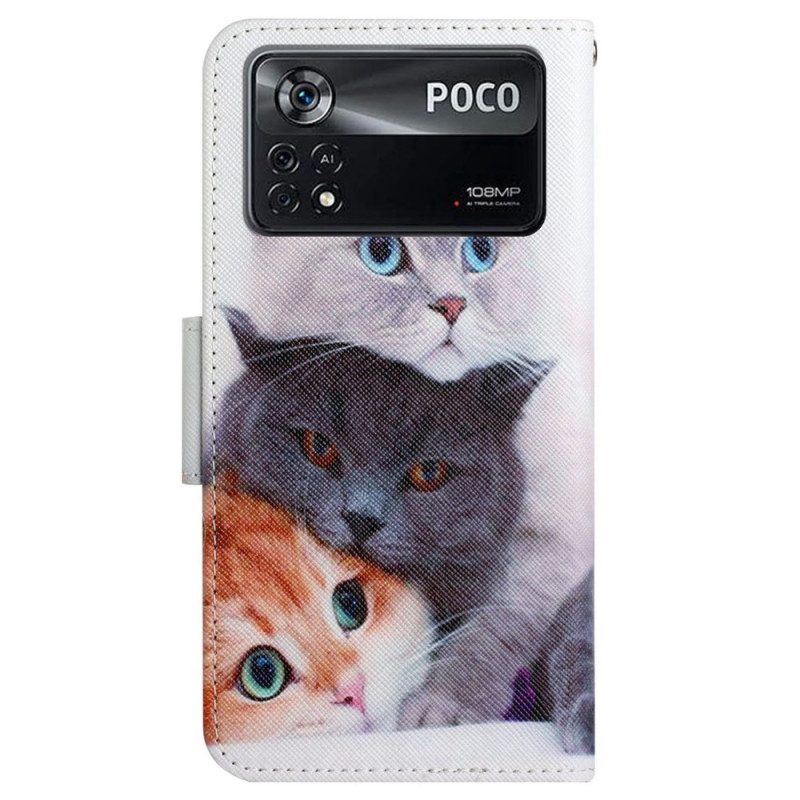 Folio Cover Poco X4 Pro 5G Solo Gatti Perizoma