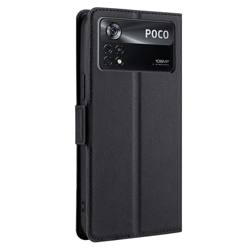 Folio Cover Poco X4 Pro 5G Stile In Pelle Ultra Fine