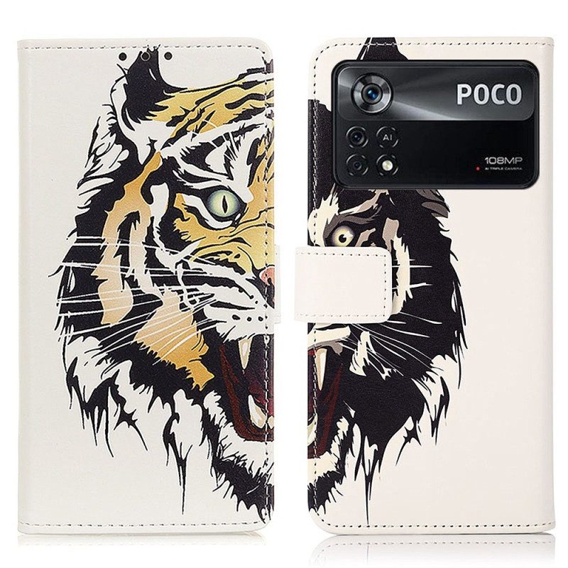 Folio Cover Poco X4 Pro 5G Tigre Feroce