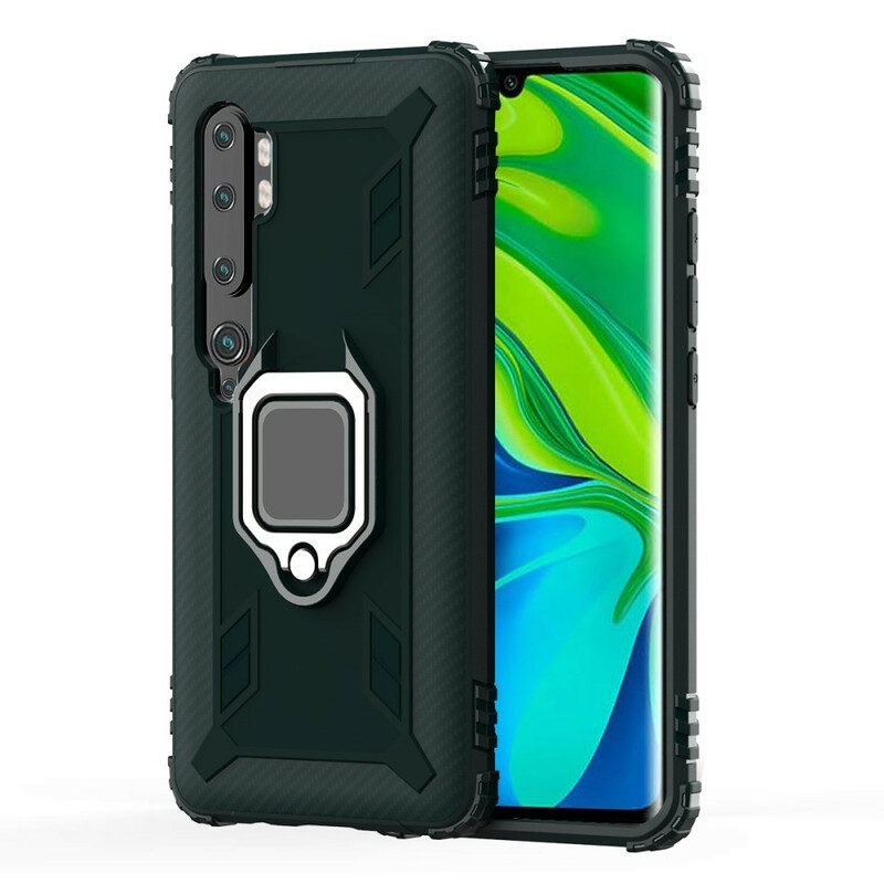 Cover Xiaomi Mi Note 10 / 10 Pro Anello E Fibra Di Carbonio