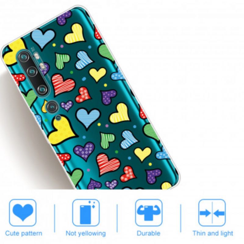 Cover Xiaomi Mi Note 10 / 10 Pro Cuori Multicolori