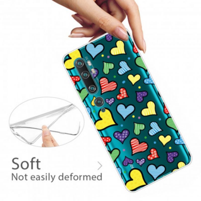 Cover Xiaomi Mi Note 10 / 10 Pro Cuori Multicolori