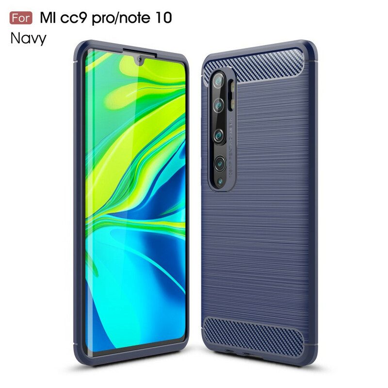 Cover Xiaomi Mi Note 10 / 10 Pro Fibra Di Carbonio Spazzolata