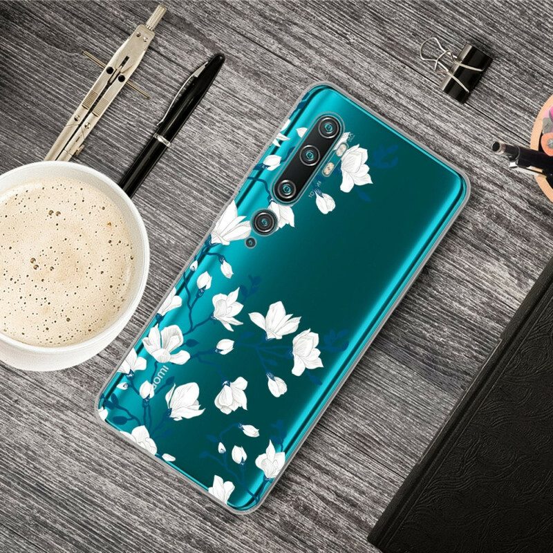 Cover Xiaomi Mi Note 10 / 10 Pro Fiori Bianchi