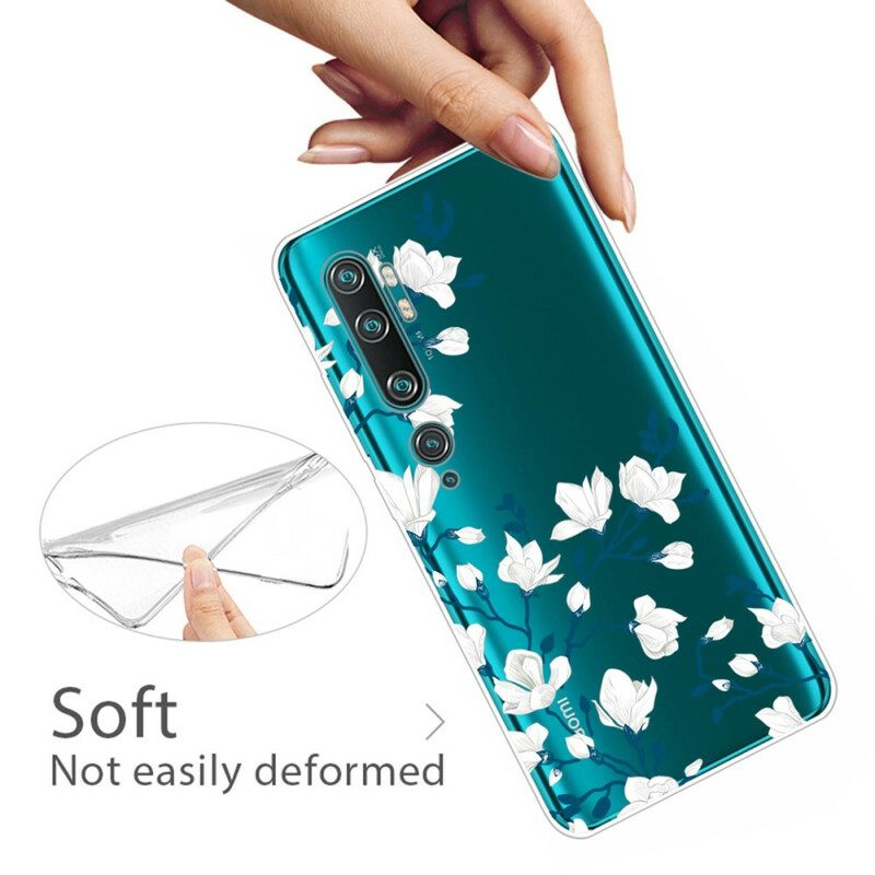 Cover Xiaomi Mi Note 10 / 10 Pro Fiori Bianchi