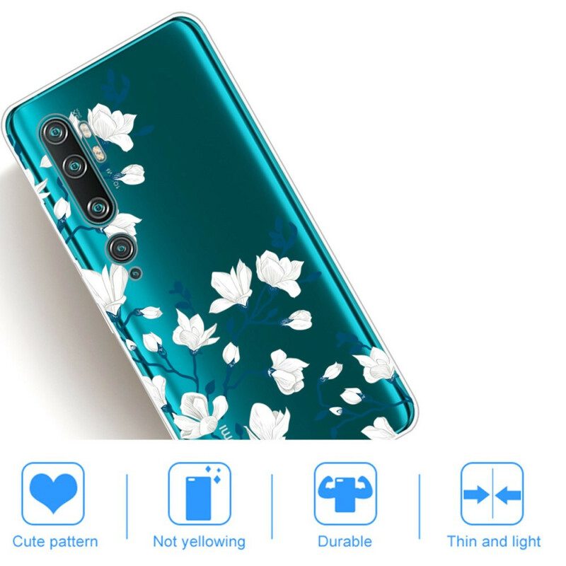 Cover Xiaomi Mi Note 10 / 10 Pro Fiori Bianchi