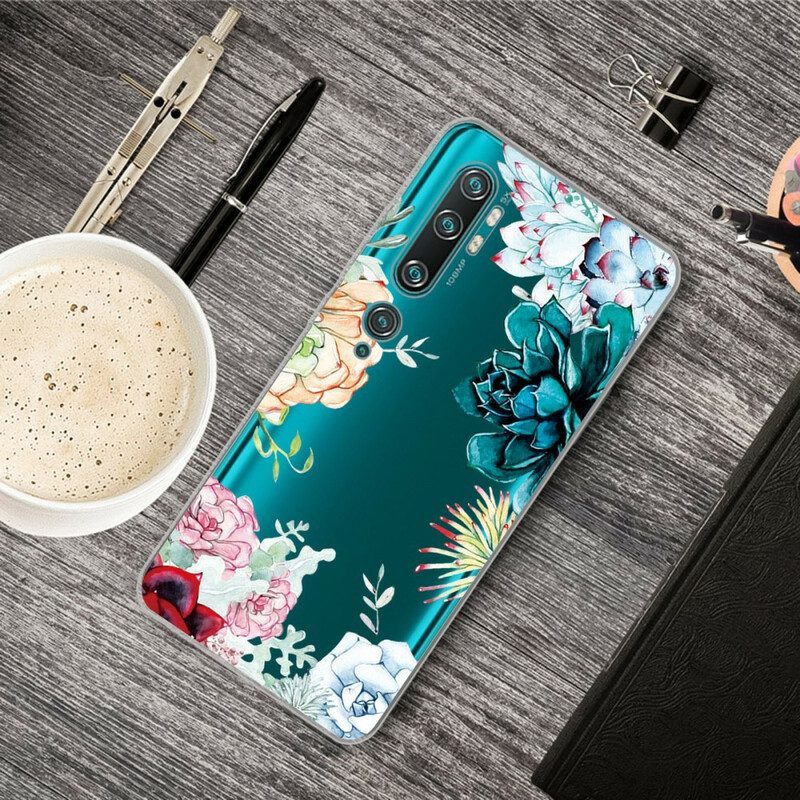 Cover Xiaomi Mi Note 10 / 10 Pro Fiori Dell'acquerello Senza Soluzione Di Continuità