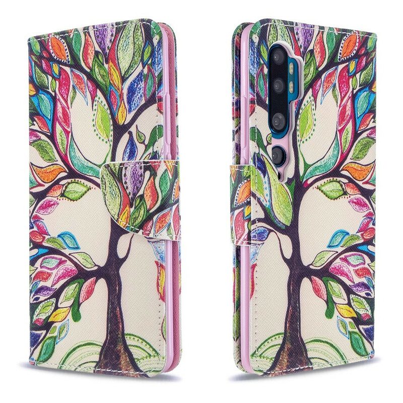 Custodia in pelle Xiaomi Mi Note 10 / 10 Pro Albero Colorato