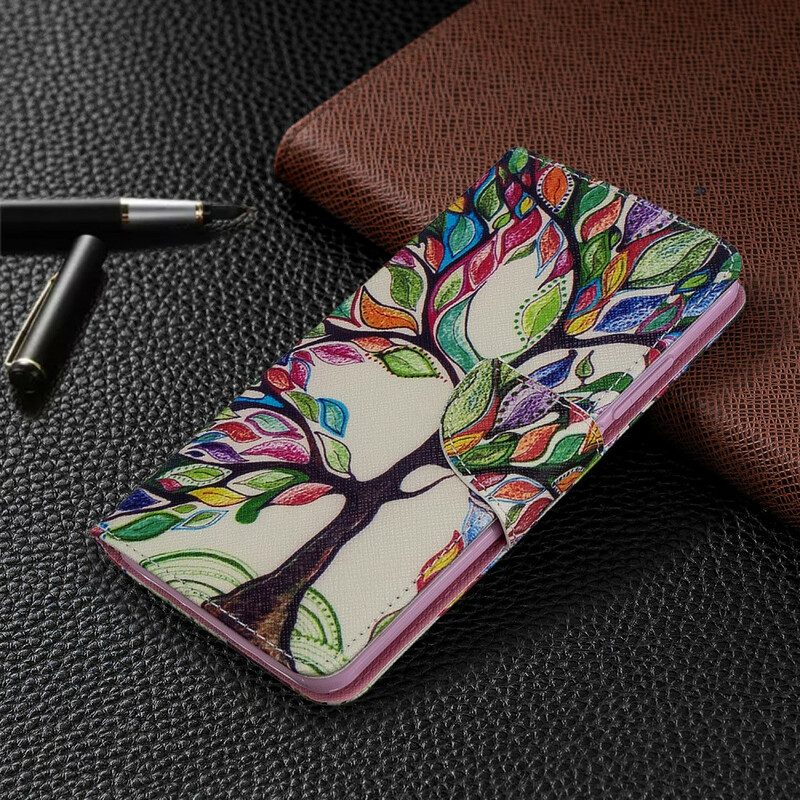 Custodia in pelle Xiaomi Mi Note 10 / 10 Pro Albero Colorato