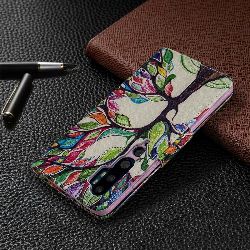 Custodia in pelle Xiaomi Mi Note 10 / 10 Pro Albero Colorato