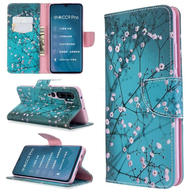 Custodia in pelle Xiaomi Mi Note 10 / 10 Pro Albero In Fiore